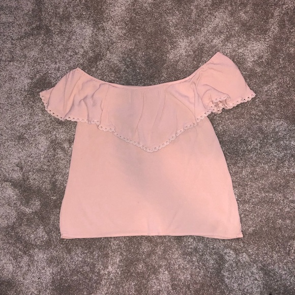 Cute off the shoulder pink top - Picture 1 of 2
